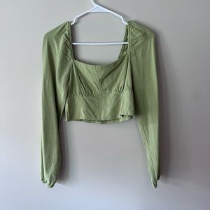 Light Green La Hearts Corset Style Shirt sz S